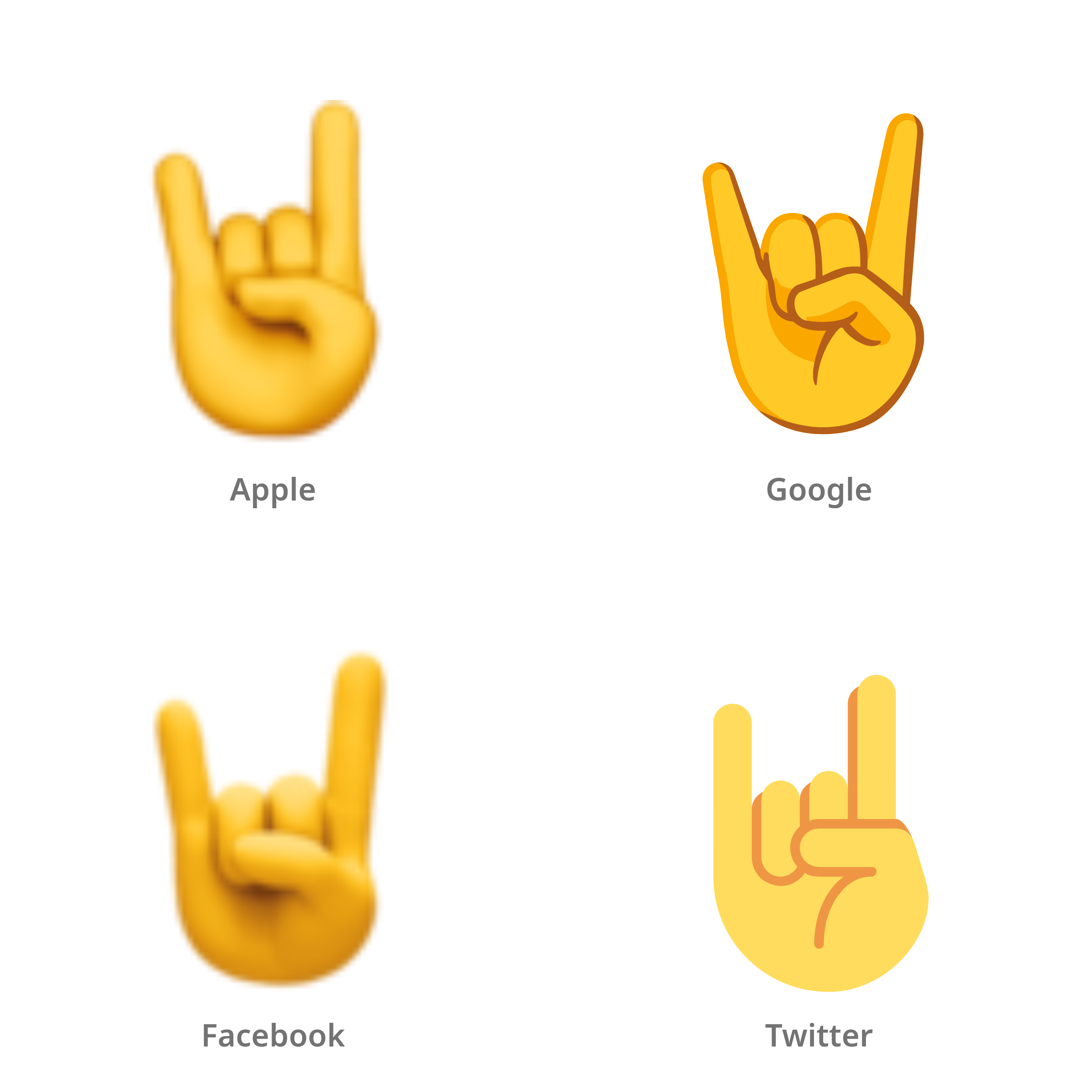 De emoji duivelshorens in Apple-, Google-, Facebook- en Twitter-stijl