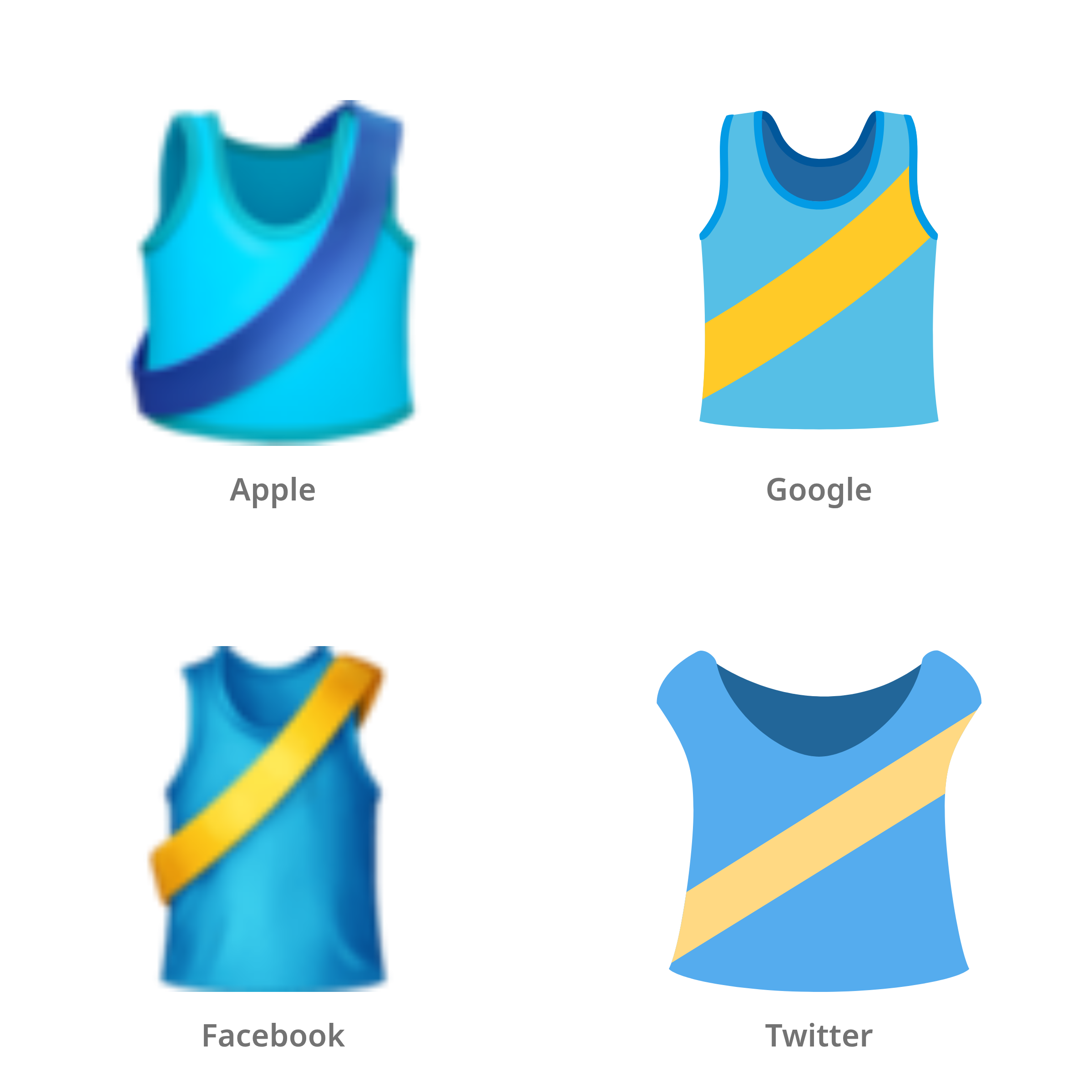 De emoji hardloopshirt in Apple-, Google-, Facebook- en Twitter-stijl