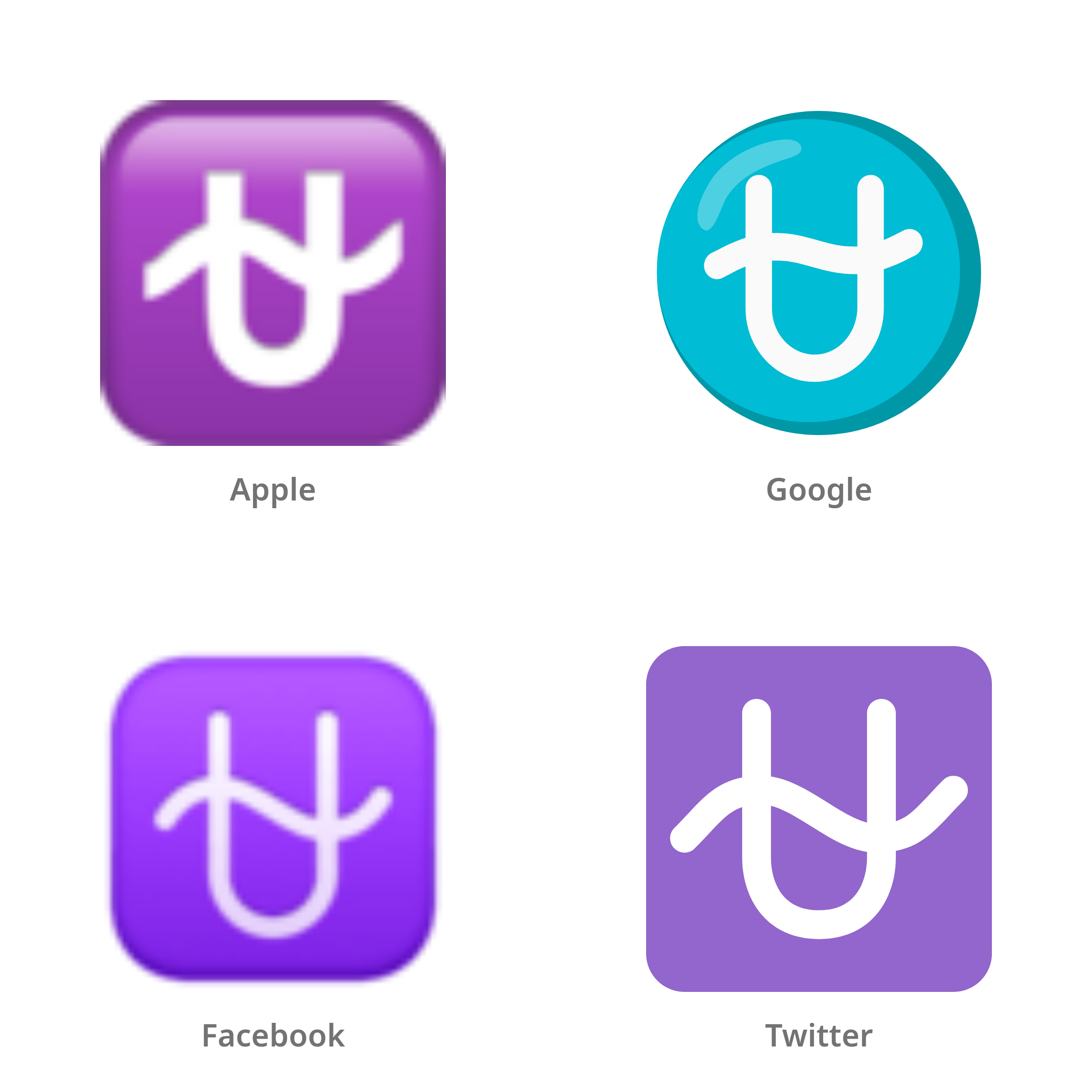 De emoji slangendrager (sterrenbeeld) in Apple-, Google-, Facebook- en Twitter-stijl