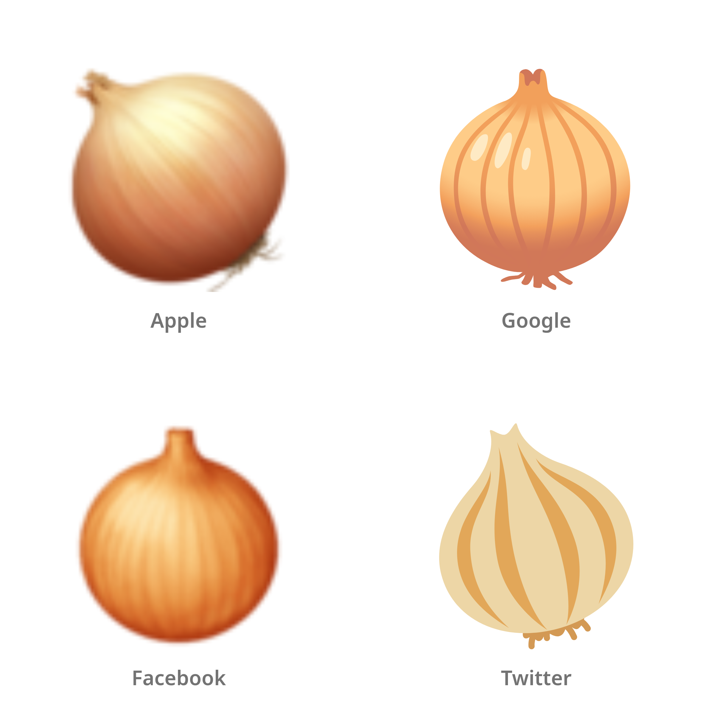 De emoji ui in Apple-, Google-, Facebook- en Twitter-stijl